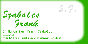 szabolcs frank business card